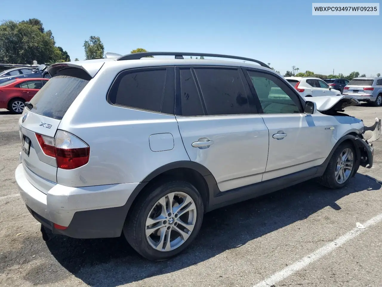 2007 BMW X3 3.0Si VIN: WBXPC93497WF09235 Lot: 63288865