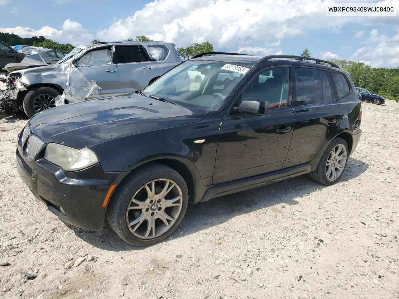 2008 BMW X3 3.0Si VIN: WBXPC93408WJ08400 Lot: 55719165