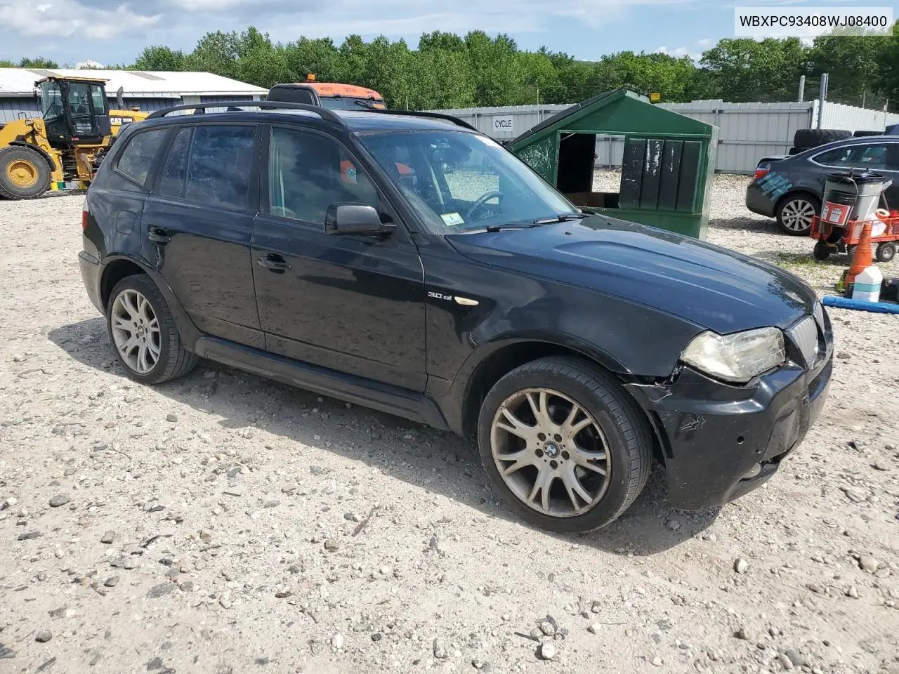 2008 BMW X3 3.0Si VIN: WBXPC93408WJ08400 Lot: 55719165