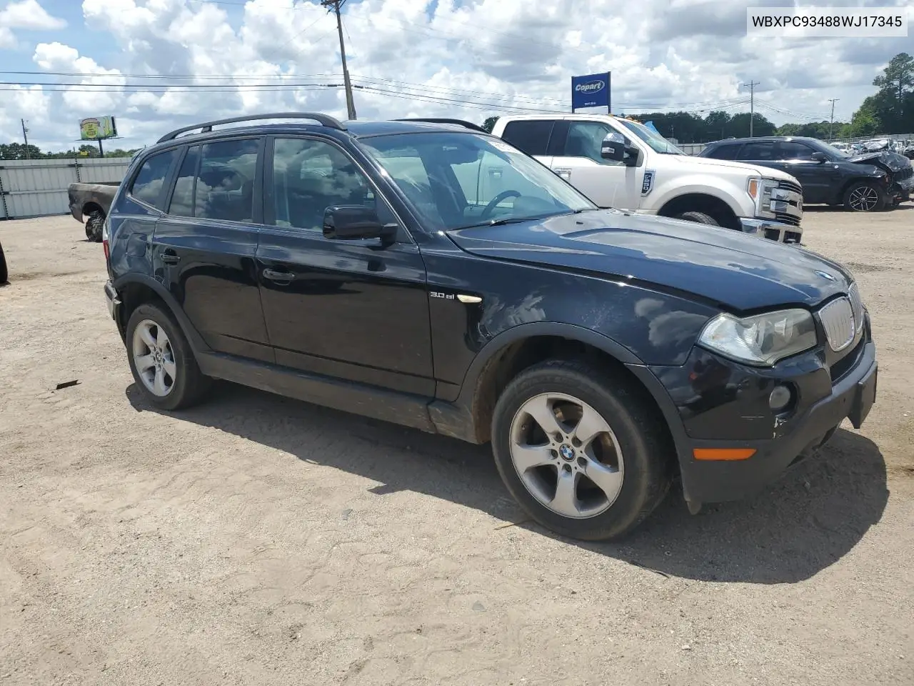 2008 BMW X3 3.0Si VIN: WBXPC93488WJ17345 Lot: 60151085