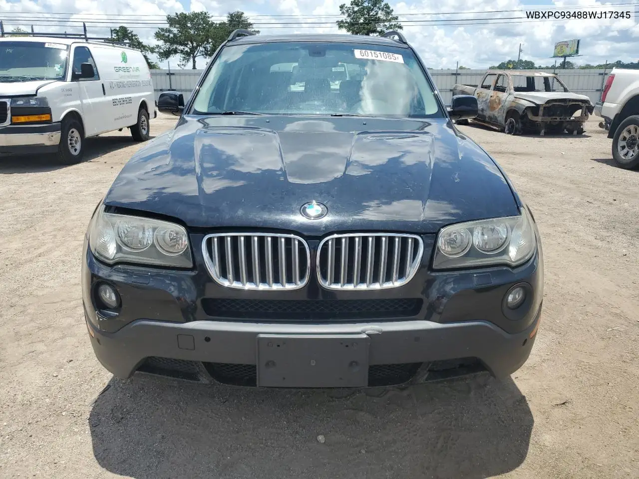2008 BMW X3 3.0Si VIN: WBXPC93488WJ17345 Lot: 60151085