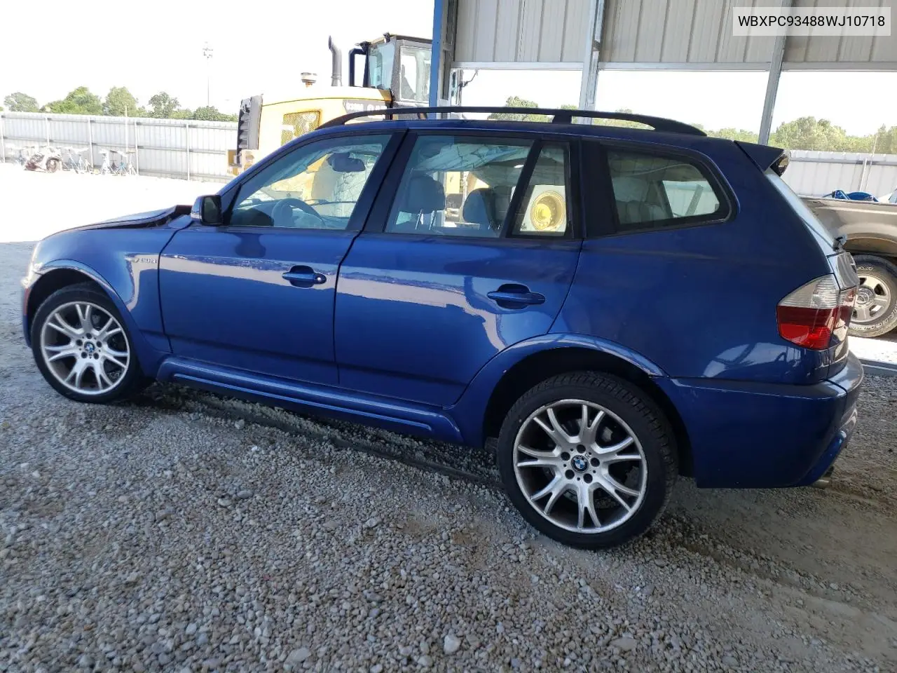 2008 BMW X3 3.0Si VIN: WBXPC93488WJ10718 Lot: 62166835