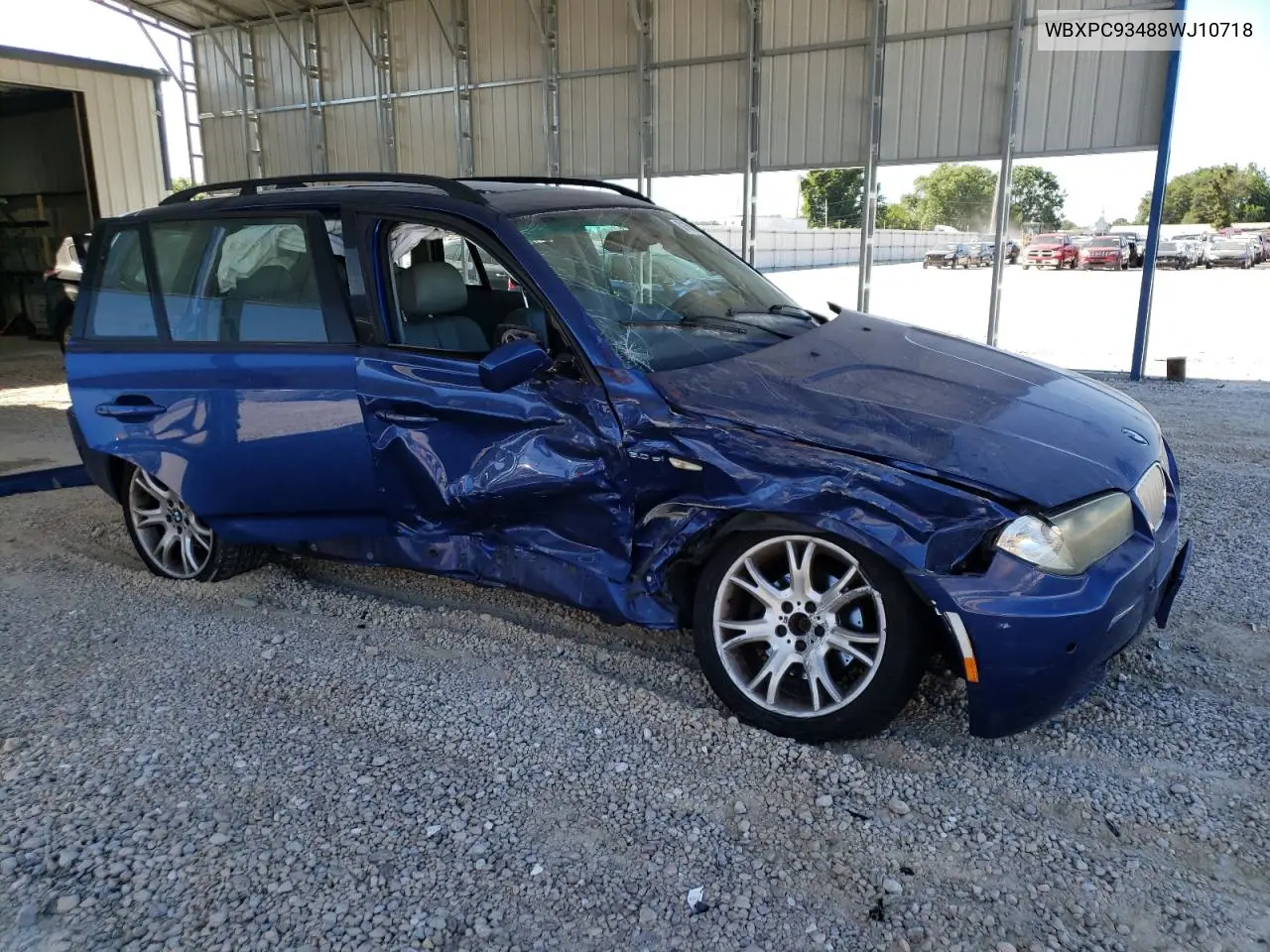 2008 BMW X3 3.0Si VIN: WBXPC93488WJ10718 Lot: 62166835