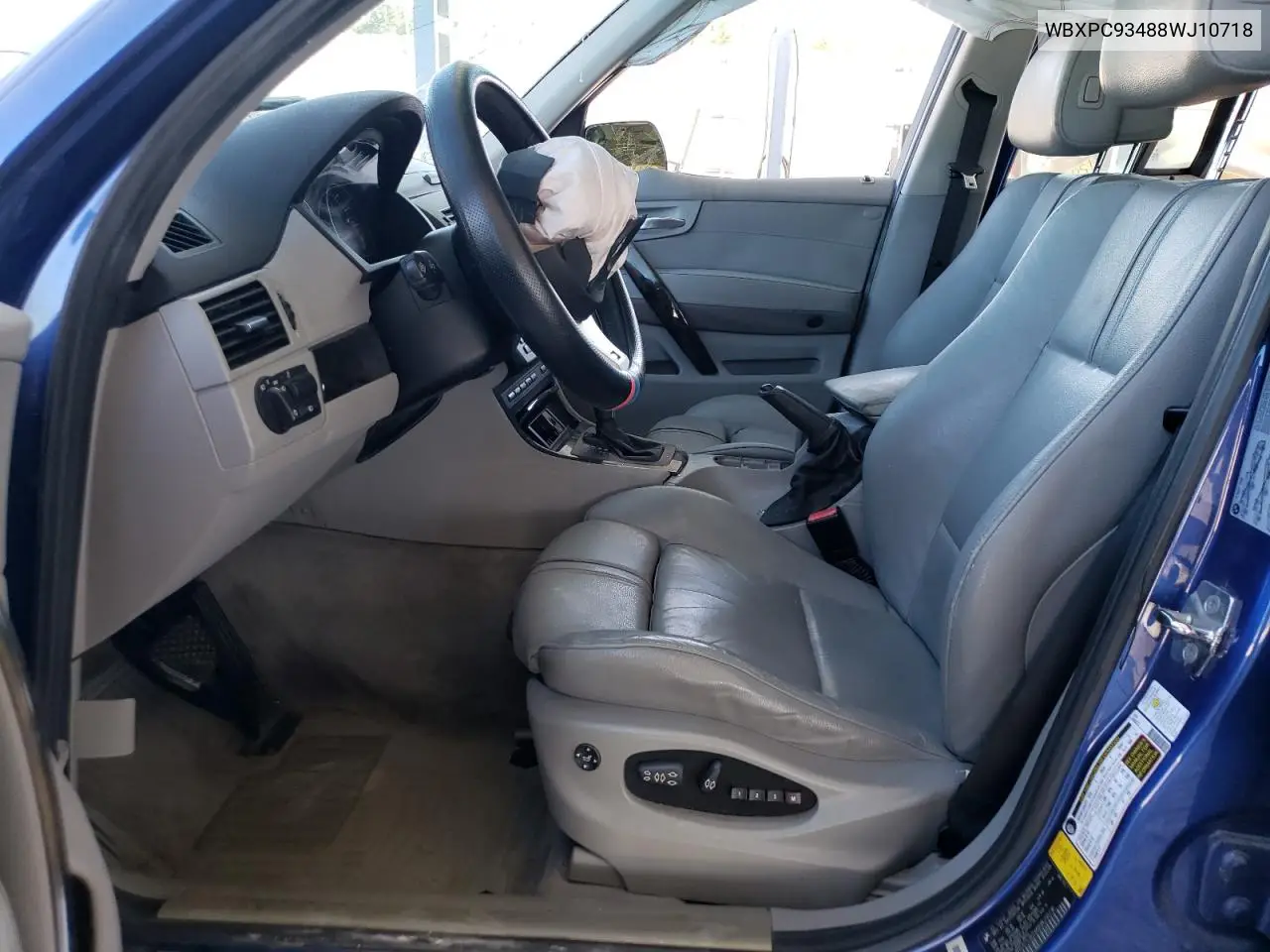 2008 BMW X3 3.0Si VIN: WBXPC93488WJ10718 Lot: 62166835
