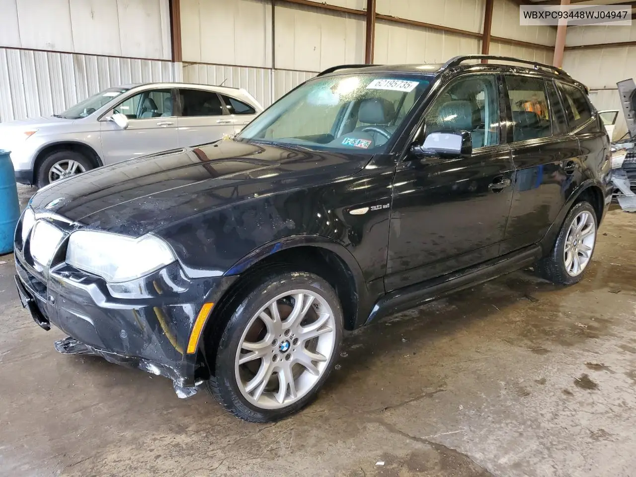 2008 BMW X3 3.0Si VIN: WBXPC93448WJ04947 Lot: 62195735