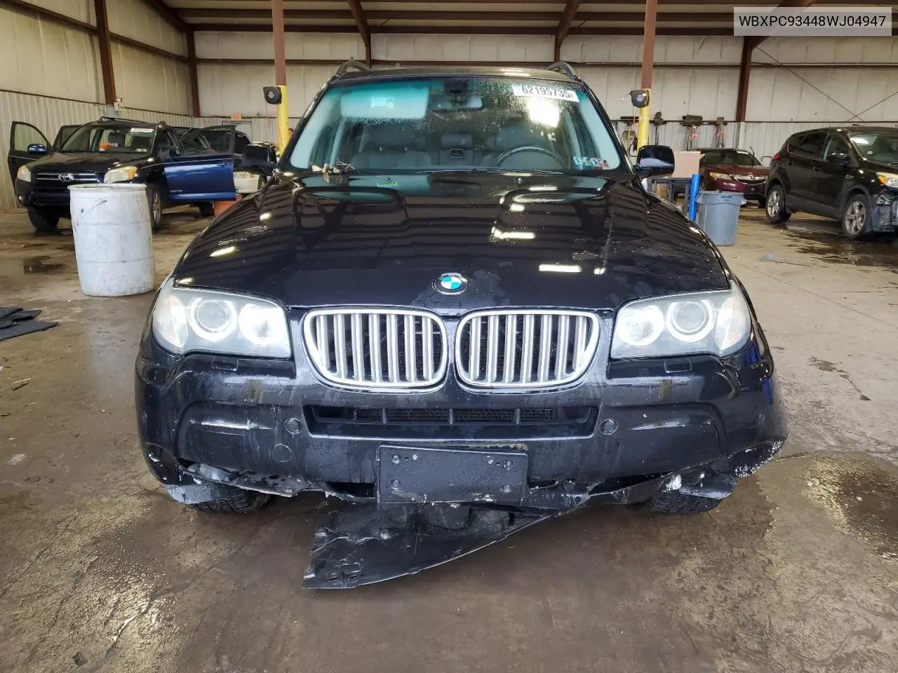 2008 BMW X3 3.0Si VIN: WBXPC93448WJ04947 Lot: 62195735