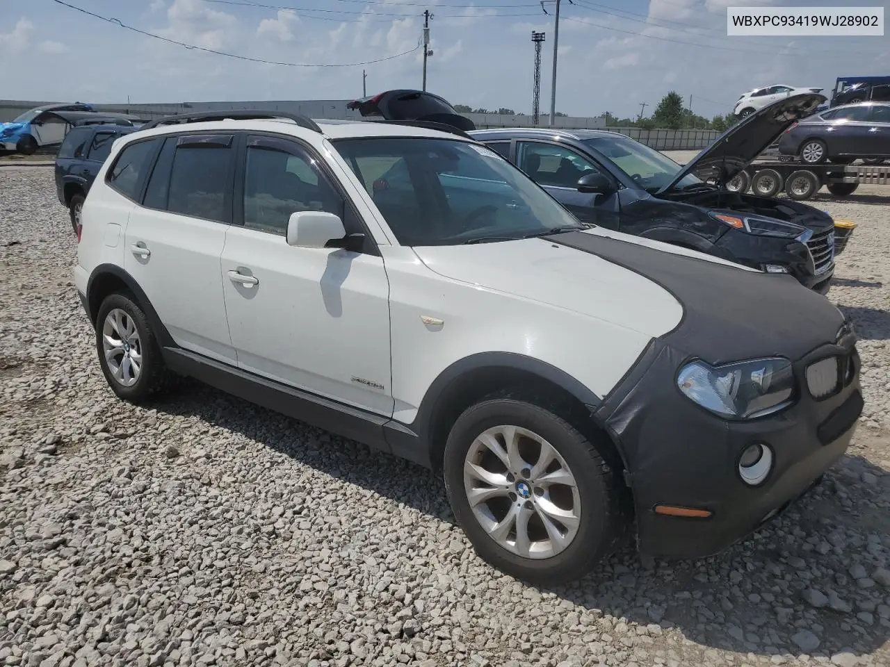 2009 BMW X3 xDrive30I VIN: WBXPC93419WJ28902 Lot: 61433805