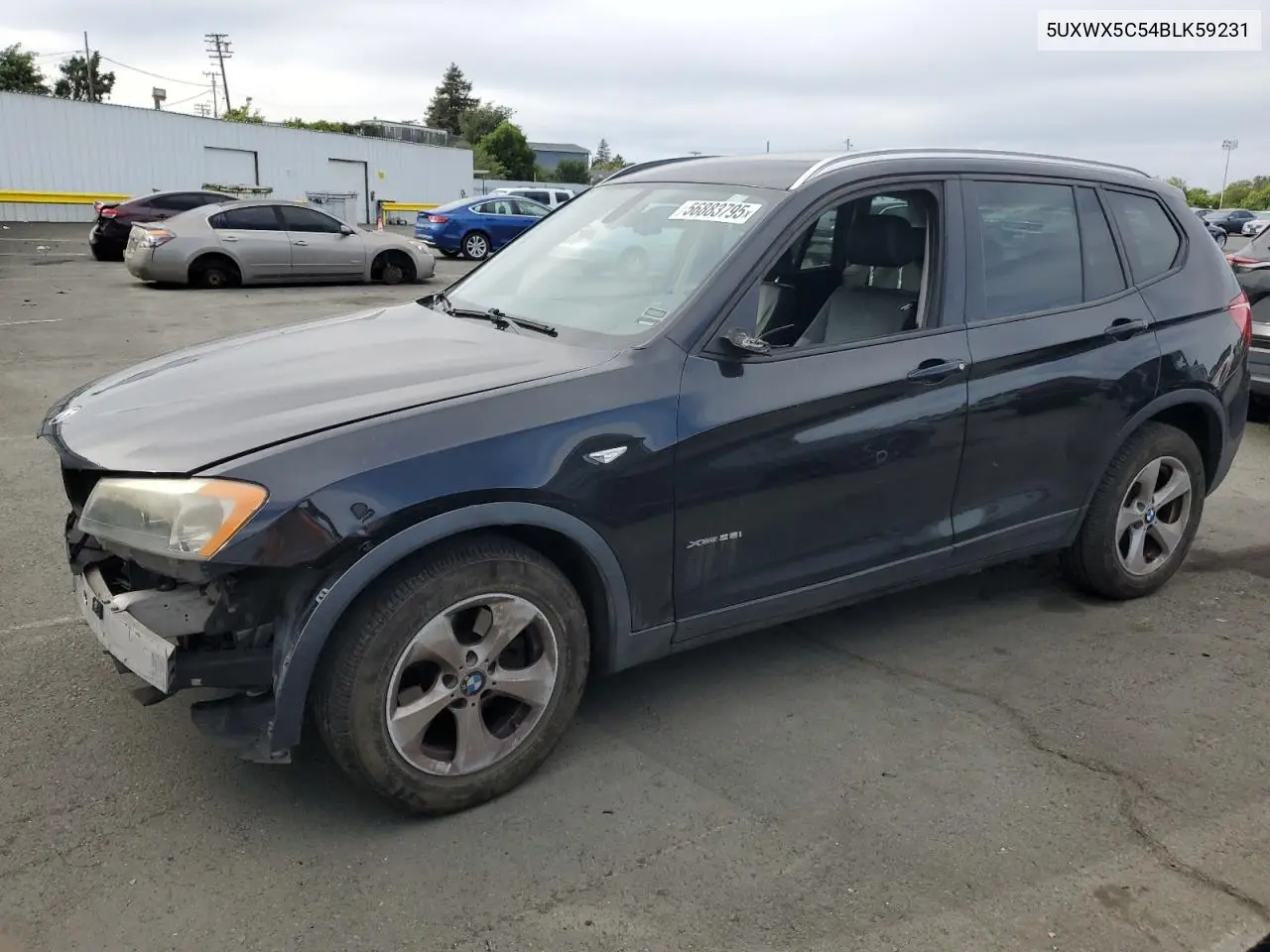 2011 BMW X3 xDrive28I VIN: 5UXWX5C54BLK59231 Lot: 56883795