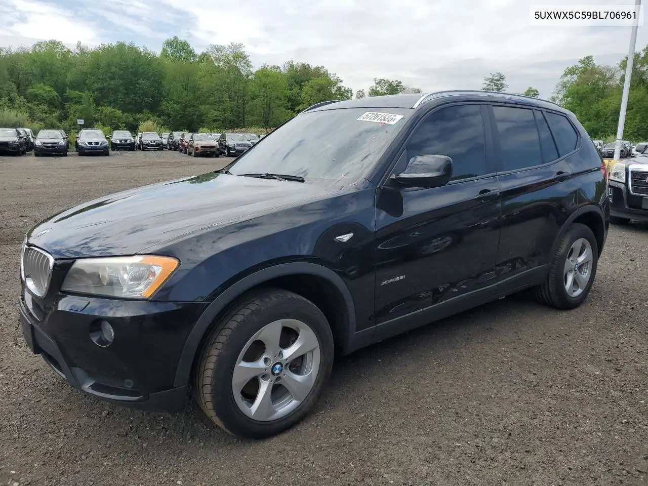 2011 BMW X3 xDrive28I VIN: 5UXWX5C59BL706961 Lot: 57261525