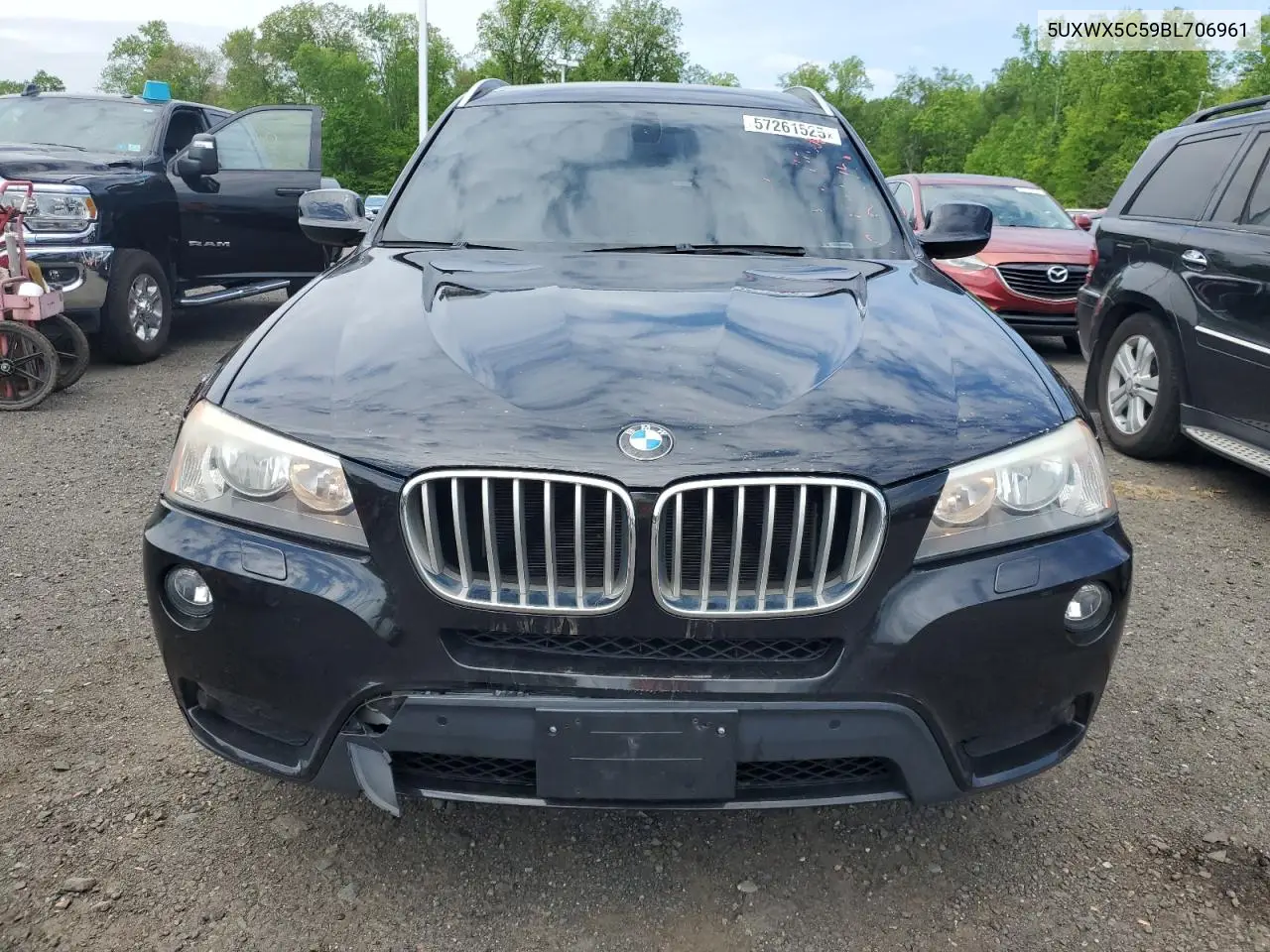2011 BMW X3 xDrive28I VIN: 5UXWX5C59BL706961 Lot: 57261525
