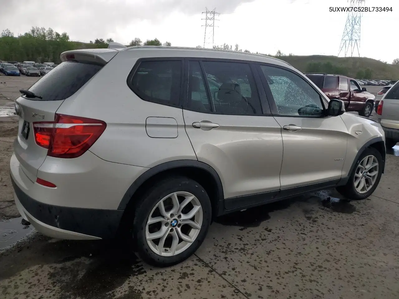 2011 BMW X3 xDrive35I VIN: 5UXWX7C52BL733494 Lot: 57265885