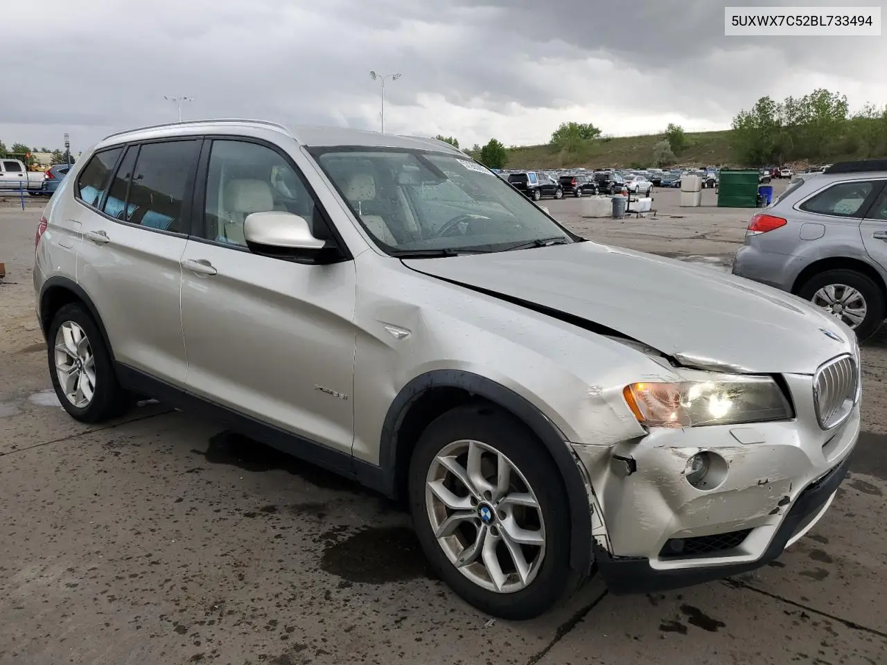 2011 BMW X3 xDrive35I VIN: 5UXWX7C52BL733494 Lot: 57265885