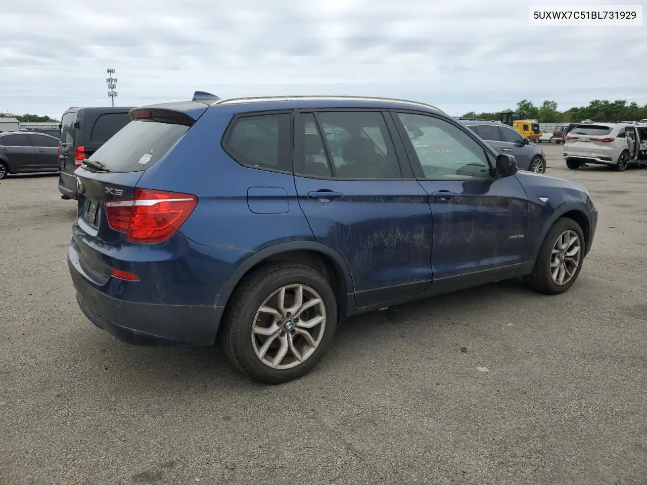 2011 BMW X3 xDrive35I VIN: 5UXWX7C51BL731929 Lot: 62706325