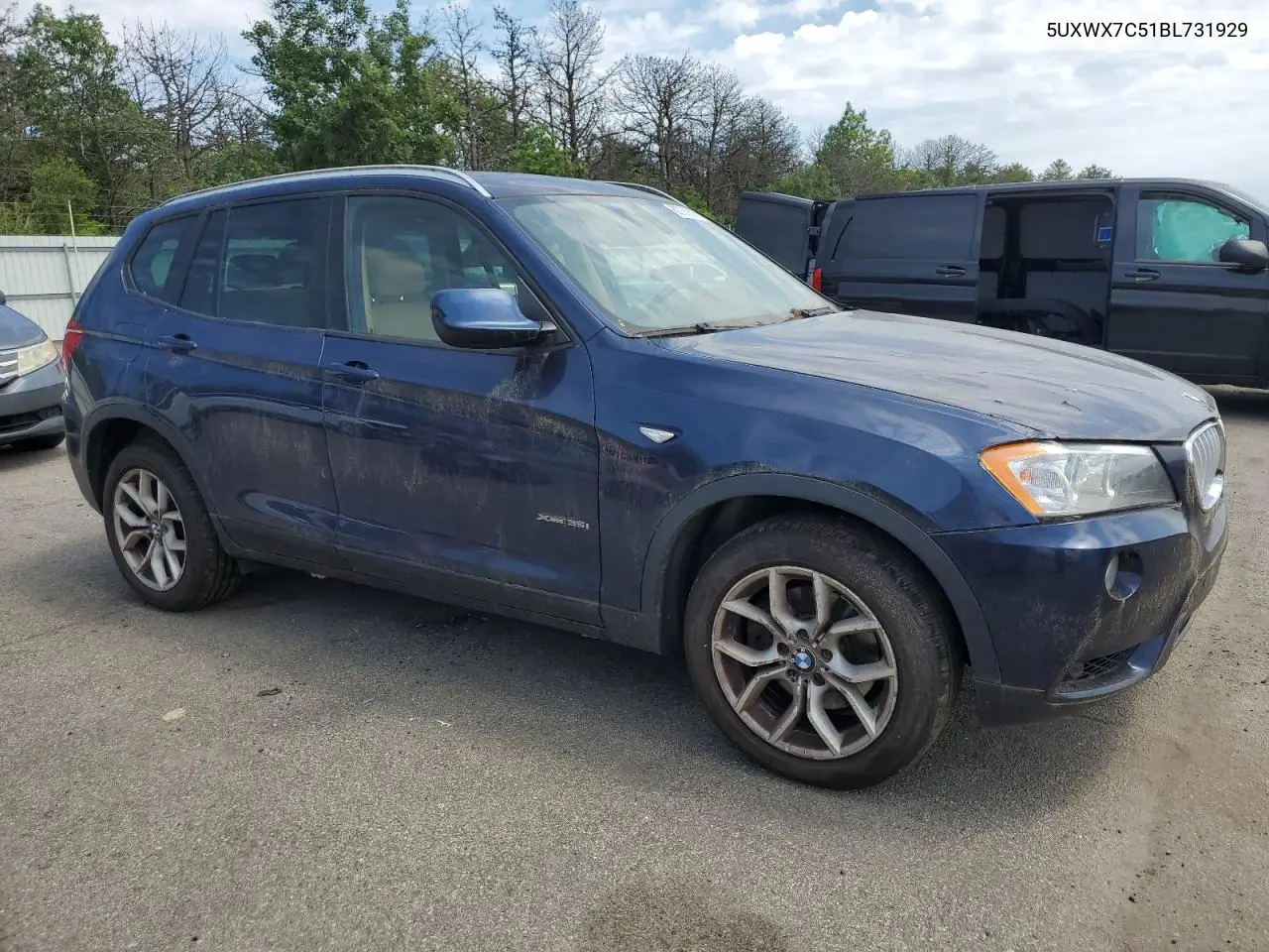 2011 BMW X3 xDrive35I VIN: 5UXWX7C51BL731929 Lot: 62706325