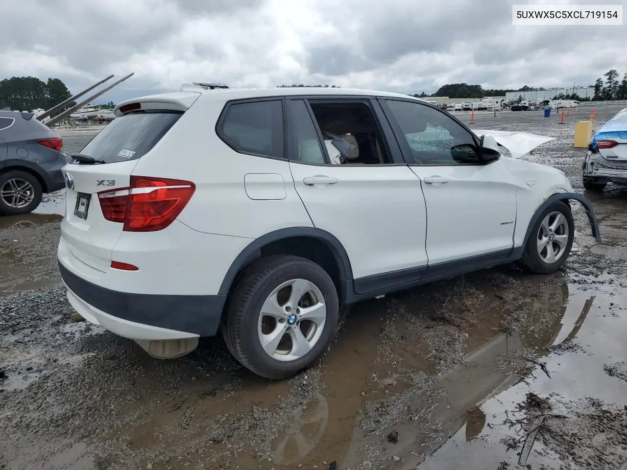 2012 BMW X3 xDrive28I VIN: 5UXWX5C5XCL719154 Lot: 60246585