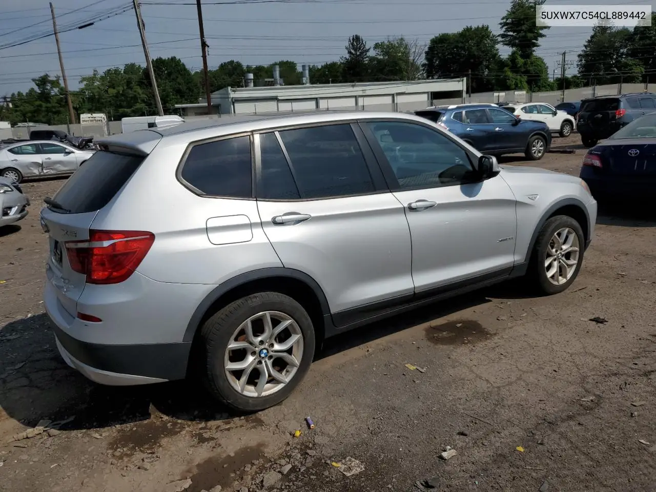 2012 BMW X3 xDrive35I VIN: 5UXWX7C54CL889442 Lot: 62878715