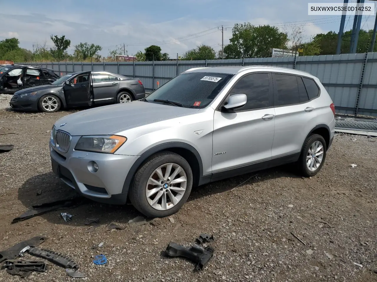 2014 BMW X3 xDrive28I VIN: 5UXWX9C53E0D14252 Lot: 55765575