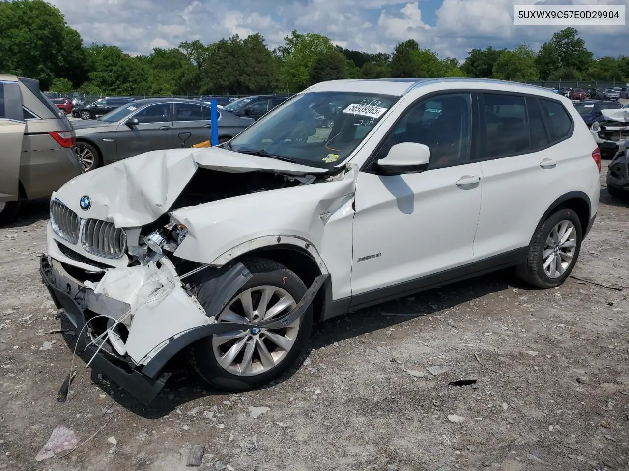 2014 BMW X3 xDrive28I VIN: 5UXWX9C57E0D29904 Lot: 56939965