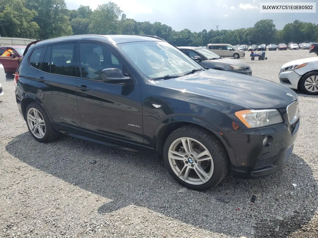2014 BMW X3 xDrive35I VIN: 5UXWX7C51E0E80502 Lot: 62733175