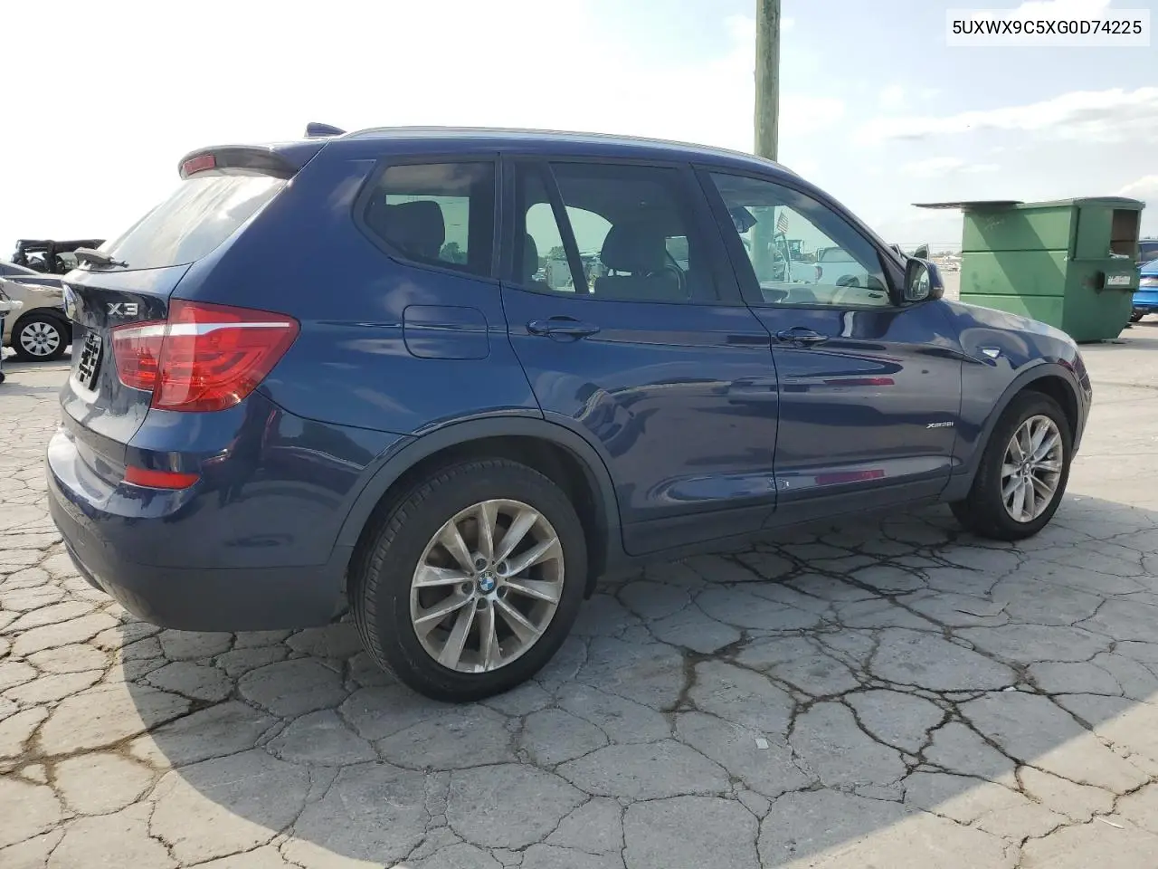 2016 BMW X3 xDrive28I VIN: 5UXWX9C5XG0D74225 Lot: 57121735