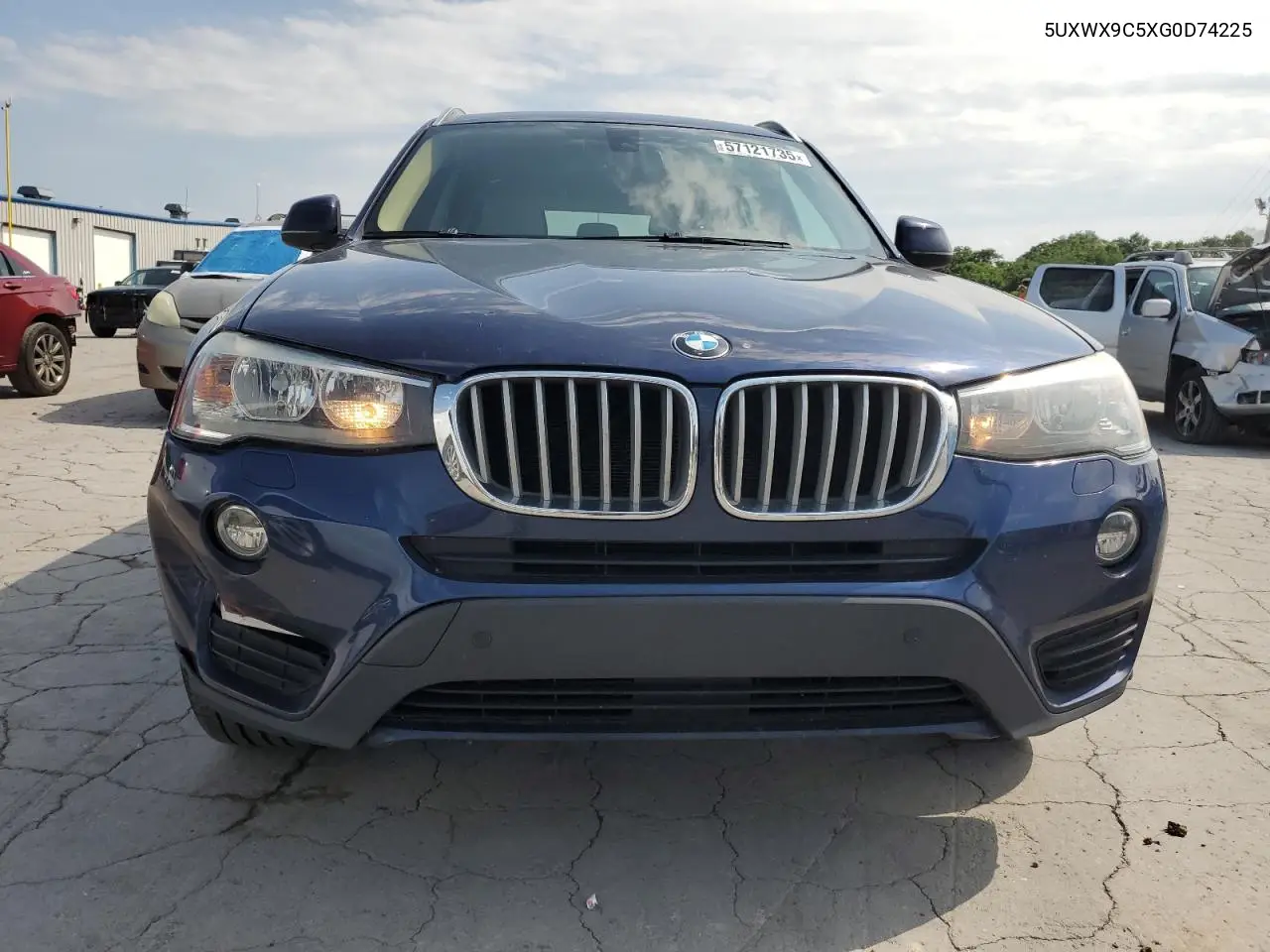 2016 BMW X3 xDrive28I VIN: 5UXWX9C5XG0D74225 Lot: 57121735