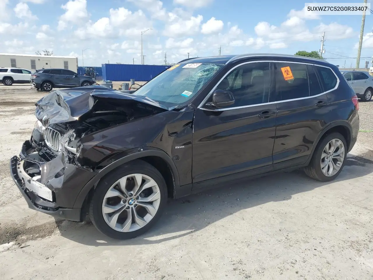 2016 BMW X3 Sdrive28I VIN: 5UXWZ7C52G0R33407 Lot: 60916055