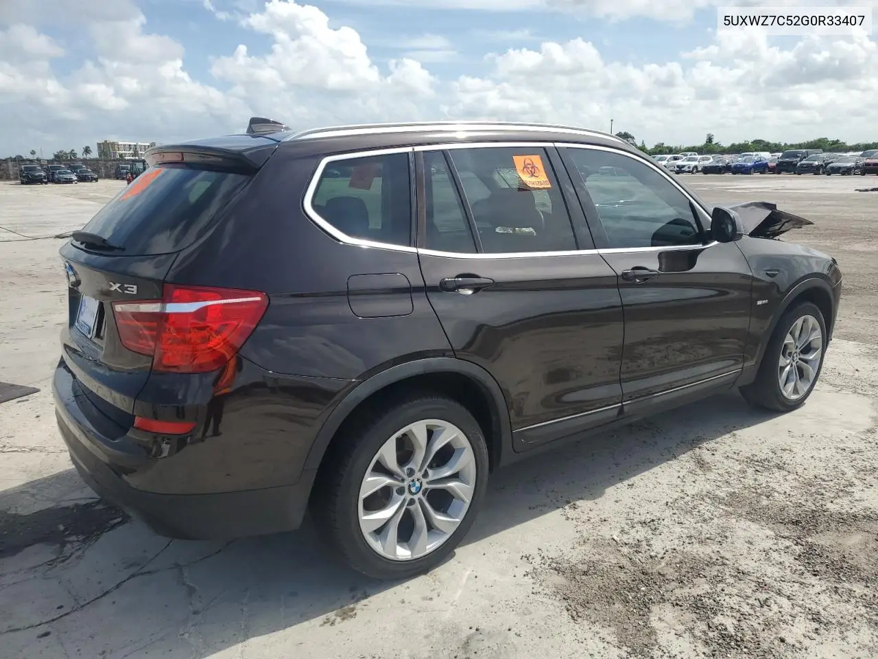 2016 BMW X3 Sdrive28I VIN: 5UXWZ7C52G0R33407 Lot: 60916055