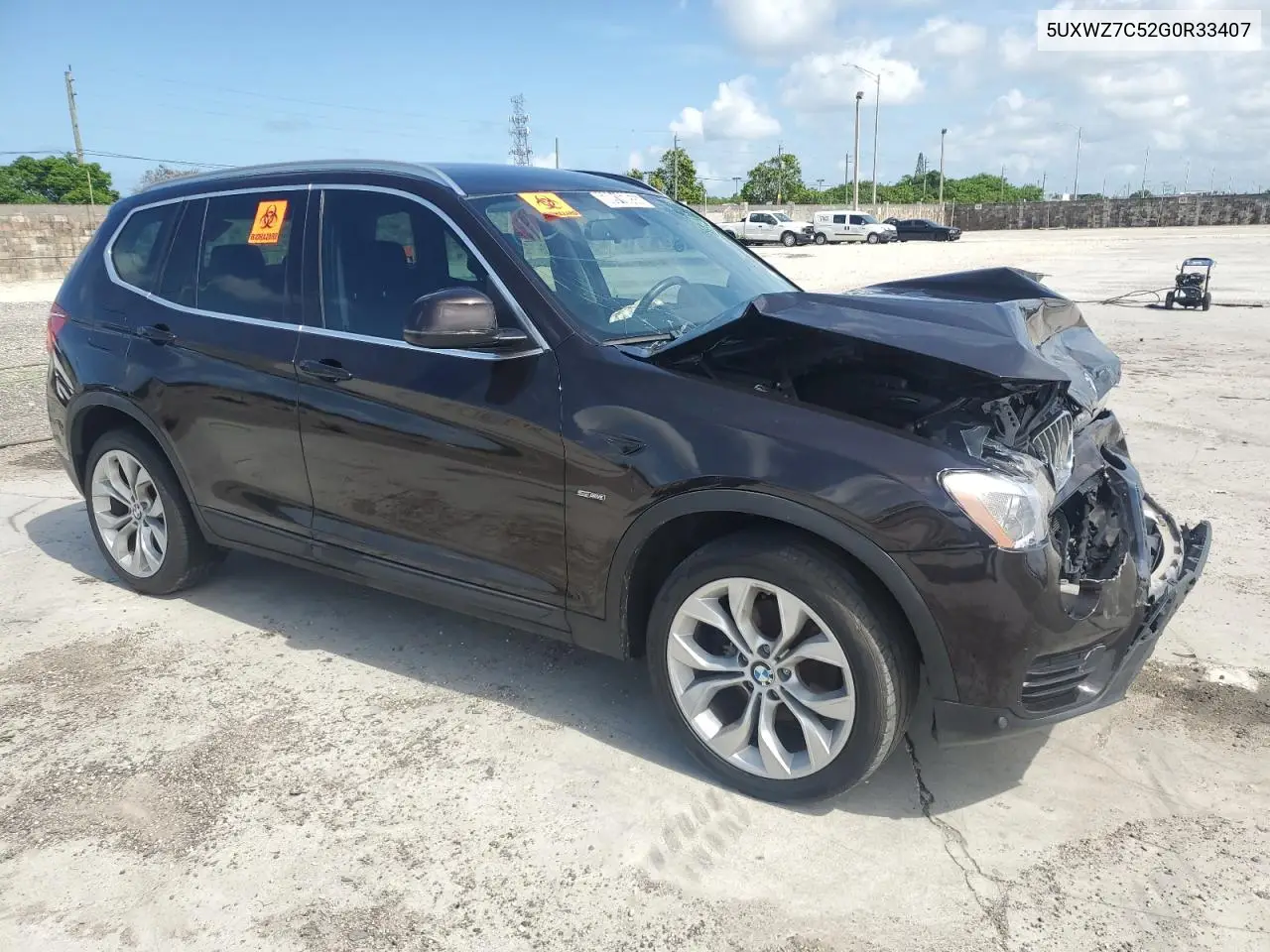 2016 BMW X3 Sdrive28I VIN: 5UXWZ7C52G0R33407 Lot: 60916055