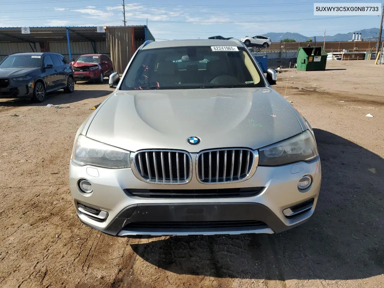 2016 BMW X3 xDrive28D VIN: 5UXWY3C5XG0N87733 Lot: 62241965