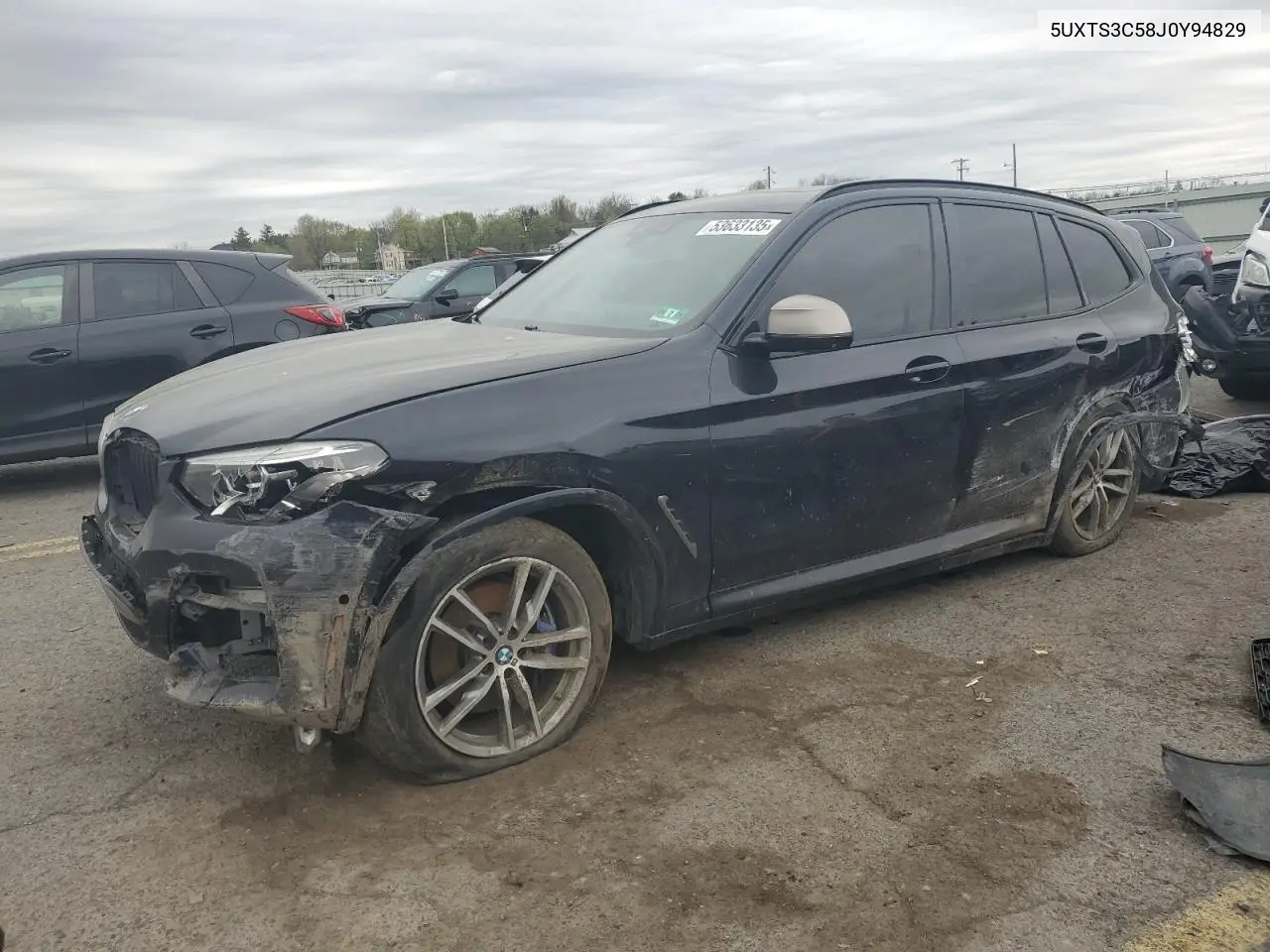 2018 BMW X3 xDrivem40I VIN: 5UXTS3C58J0Y94829 Lot: 53633135