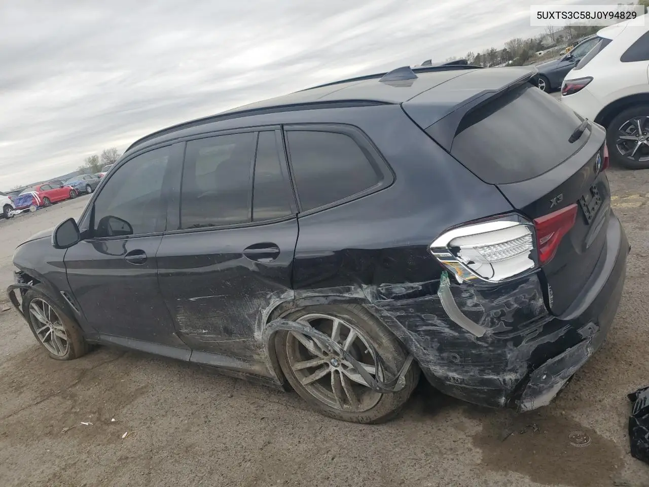 2018 BMW X3 xDrivem40I VIN: 5UXTS3C58J0Y94829 Lot: 53633135