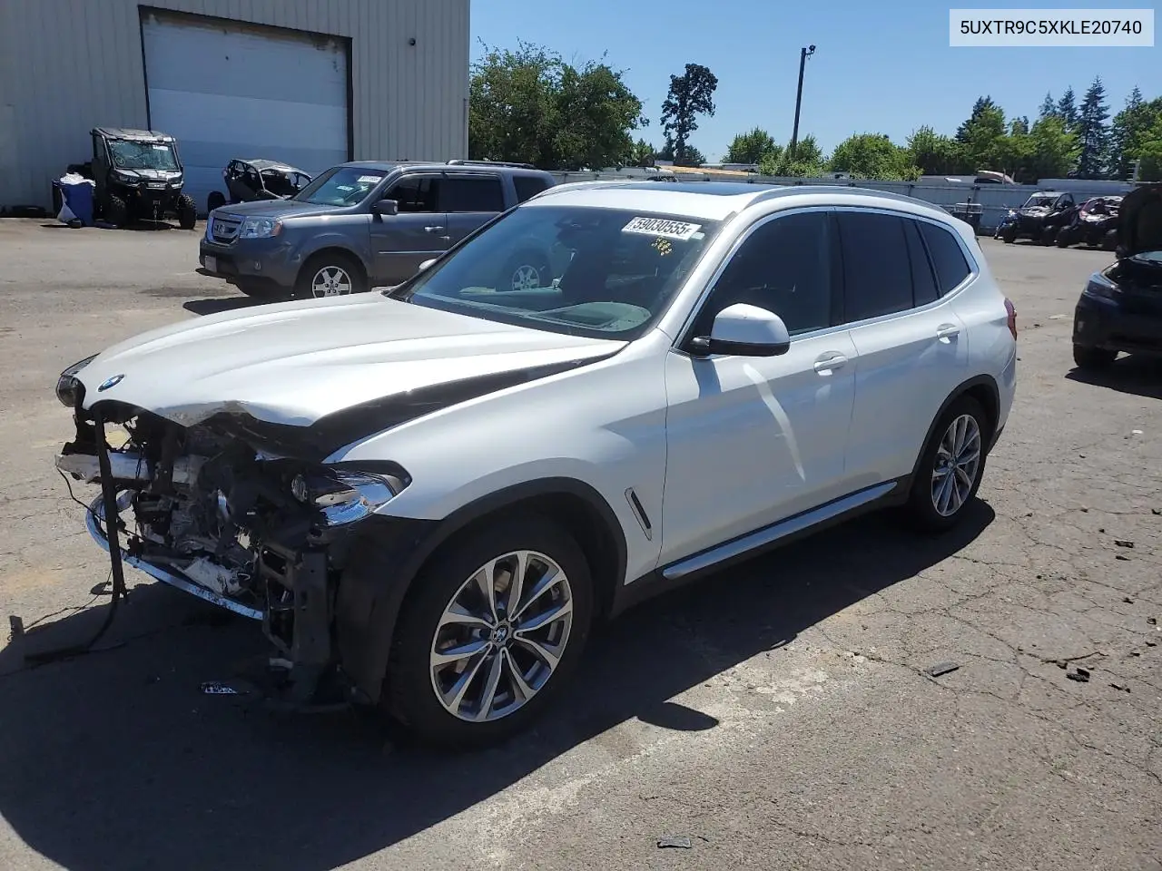 2019 BMW X3 xDrive30I VIN: 5UXTR9C5XKLE20740 Lot: 59030555