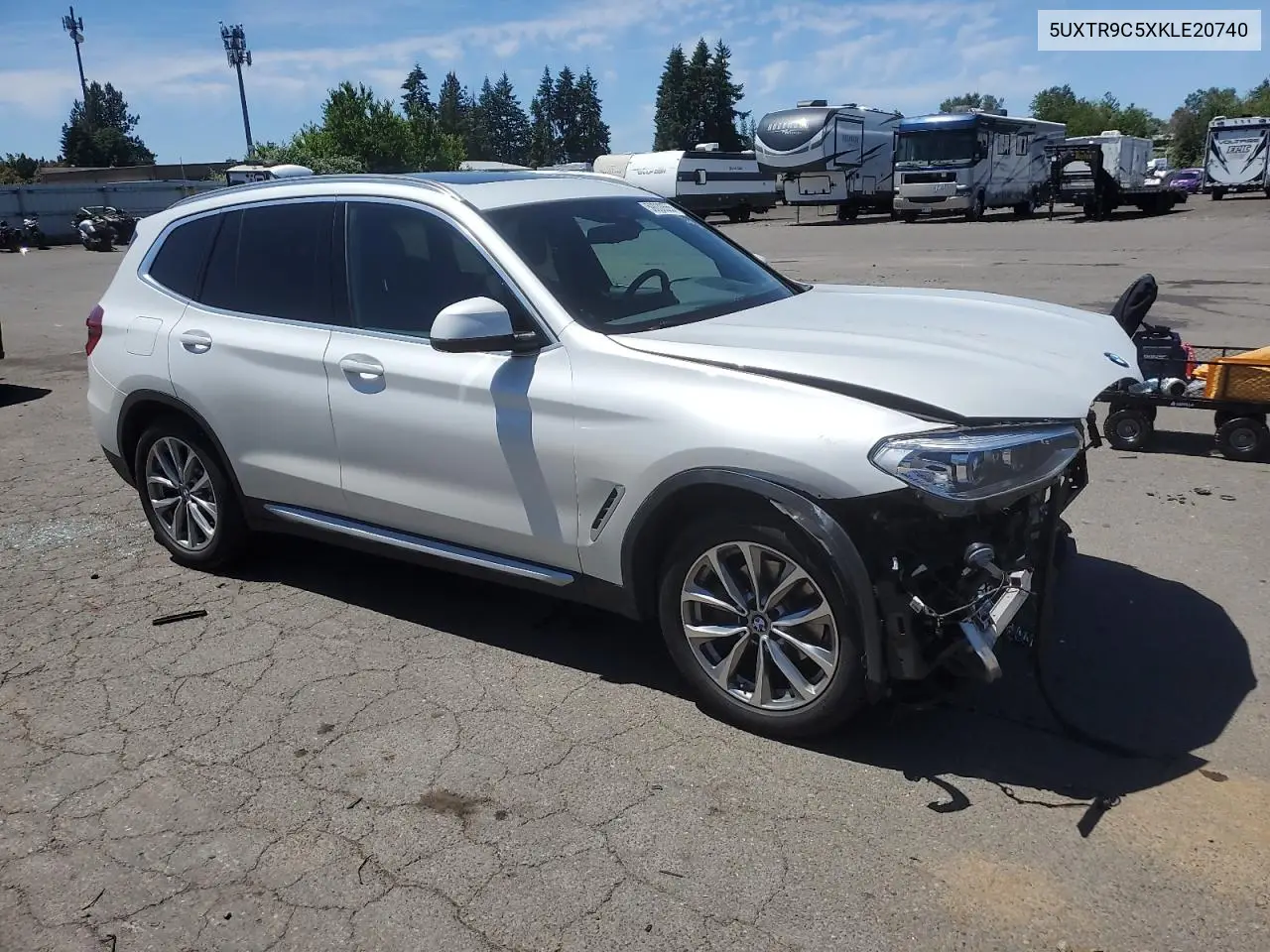 2019 BMW X3 xDrive30I VIN: 5UXTR9C5XKLE20740 Lot: 59030555