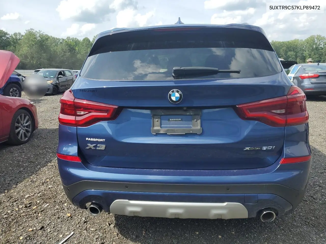 2019 BMW X3 xDrive30I VIN: 5UXTR9C57KLP89472 Lot: 62178255