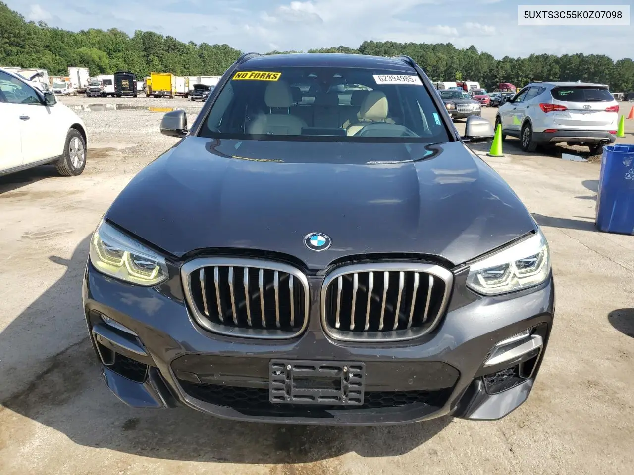2019 BMW X3 xDrivem40I VIN: 5UXTS3C55K0Z07098 Lot: 62394985