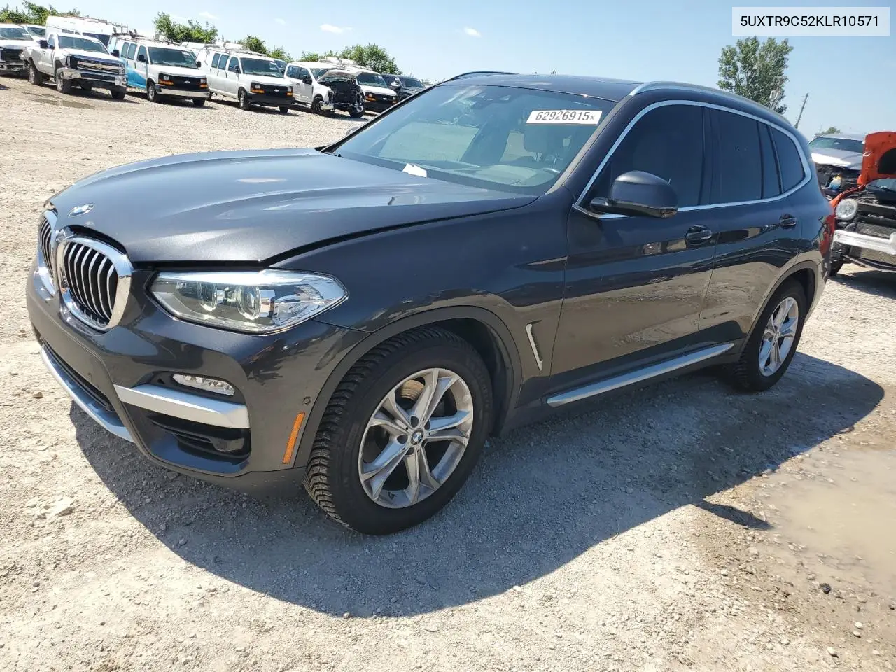 2019 BMW X3 xDrive30I VIN: 5UXTR9C52KLR10571 Lot: 62926915