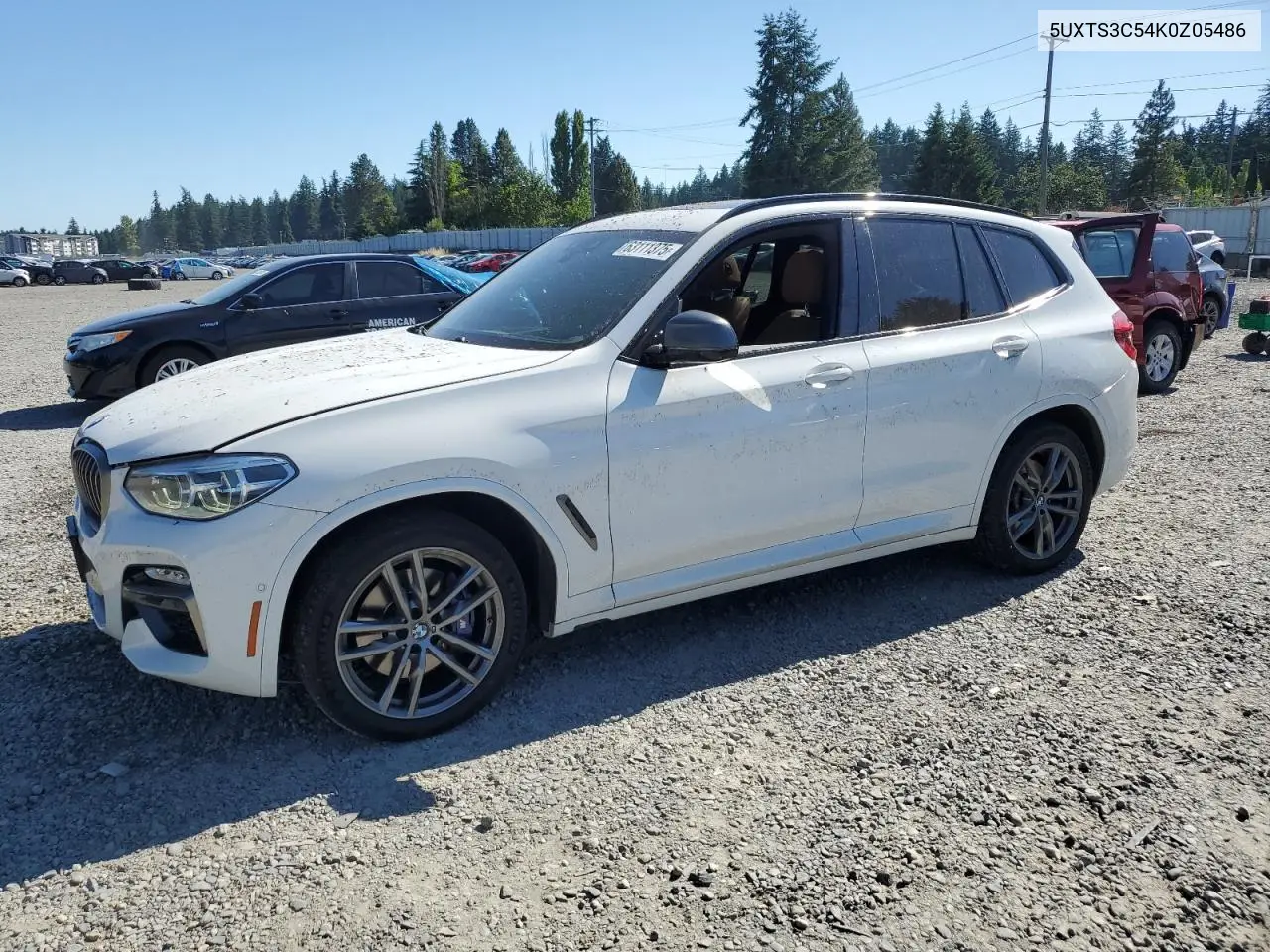 2019 BMW X3 xDrivem40I VIN: 5UXTS3C54K0Z05486 Lot: 63111375