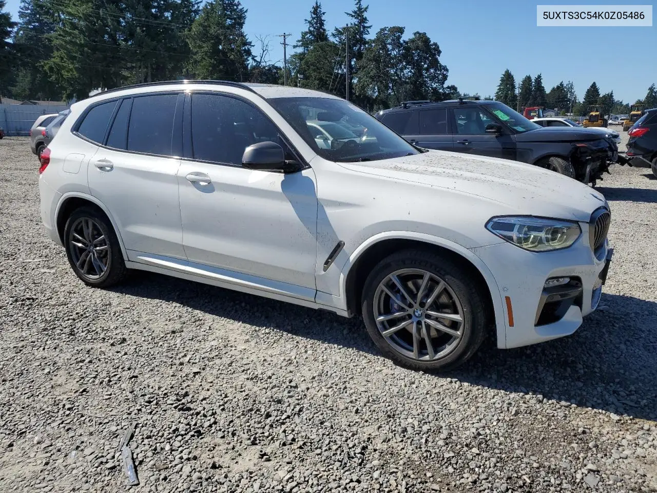 2019 BMW X3 xDrivem40I VIN: 5UXTS3C54K0Z05486 Lot: 63111375