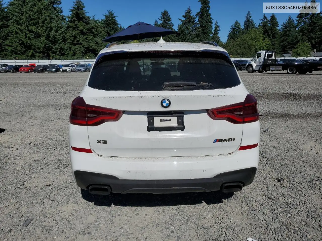 2019 BMW X3 xDrivem40I VIN: 5UXTS3C54K0Z05486 Lot: 63111375