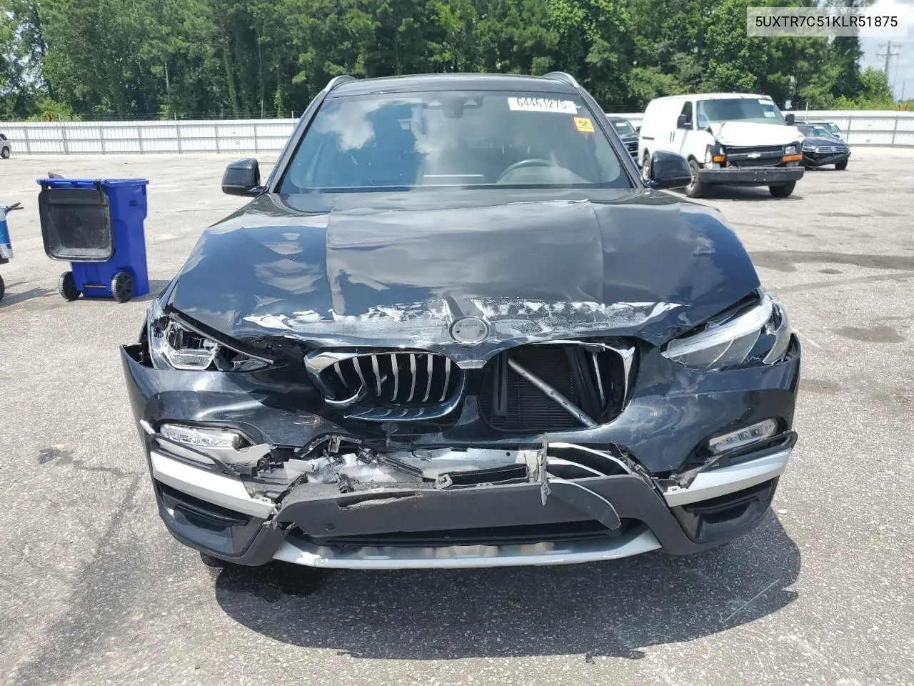 2019 BMW X3 Sdrive30I VIN: 5UXTR7C51KLR51875 Lot: 64461275