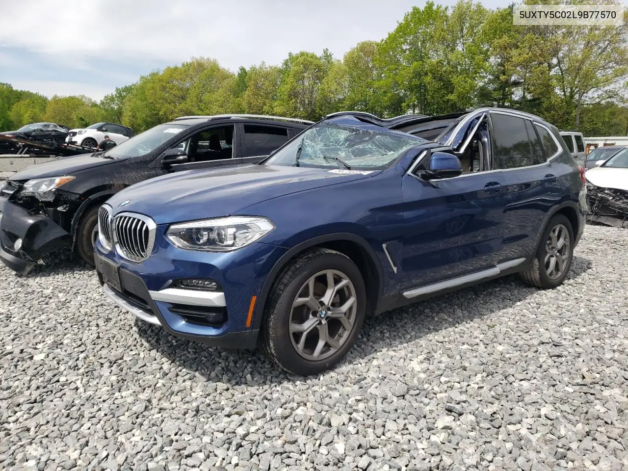 2020 BMW X3 xDrive30I VIN: 5UXTY5C02L9B77570 Lot: 56756895