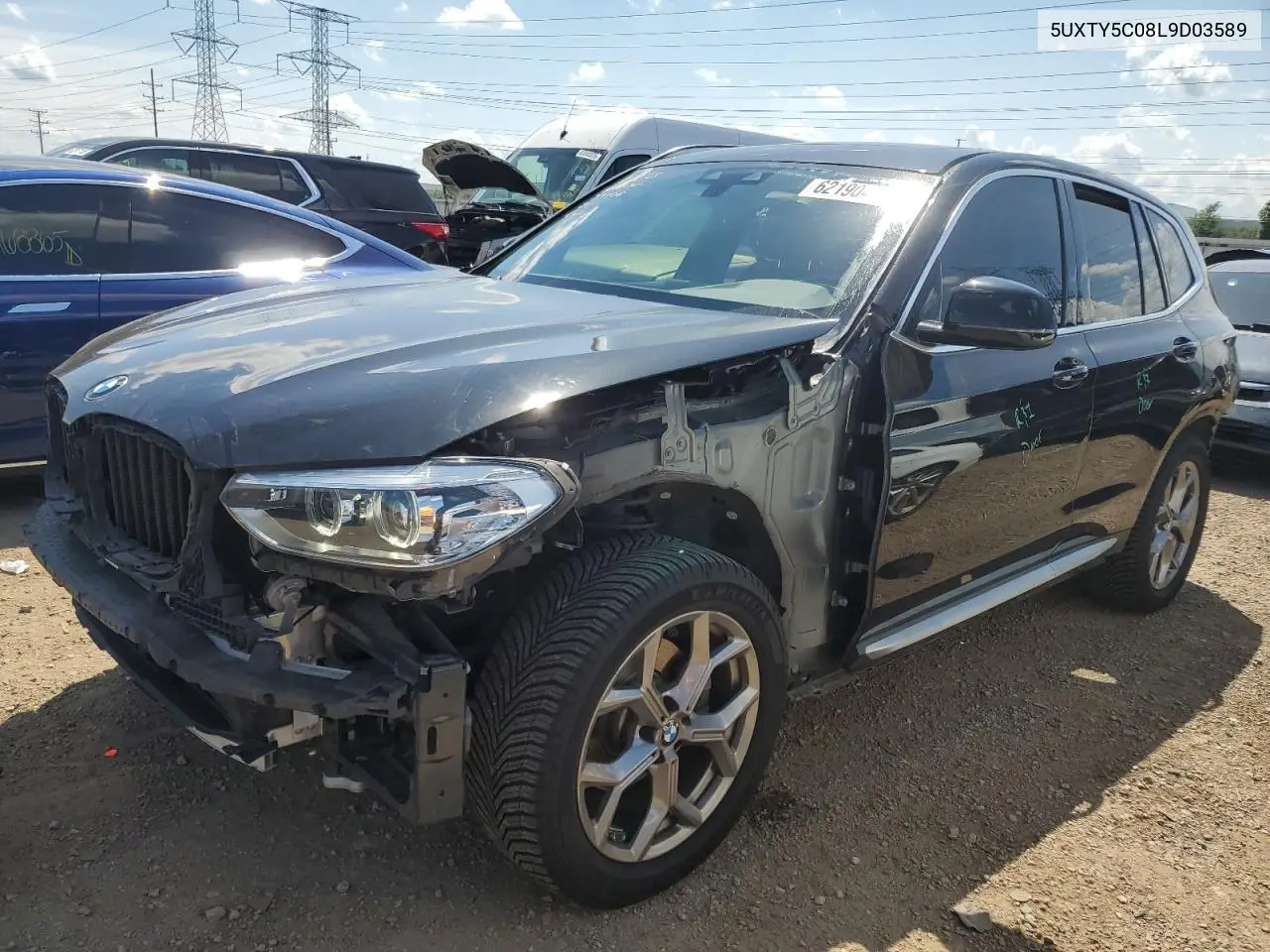 2020 BMW X3 xDrive30I VIN: 5UXTY5C08L9D03589 Lot: 62190425