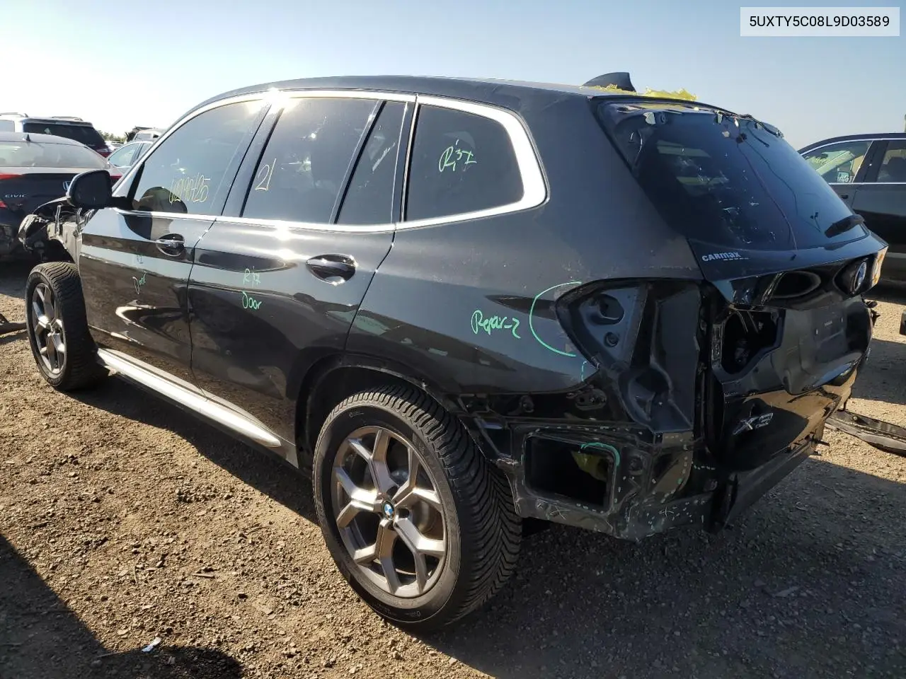2020 BMW X3 xDrive30I VIN: 5UXTY5C08L9D03589 Lot: 62190425
