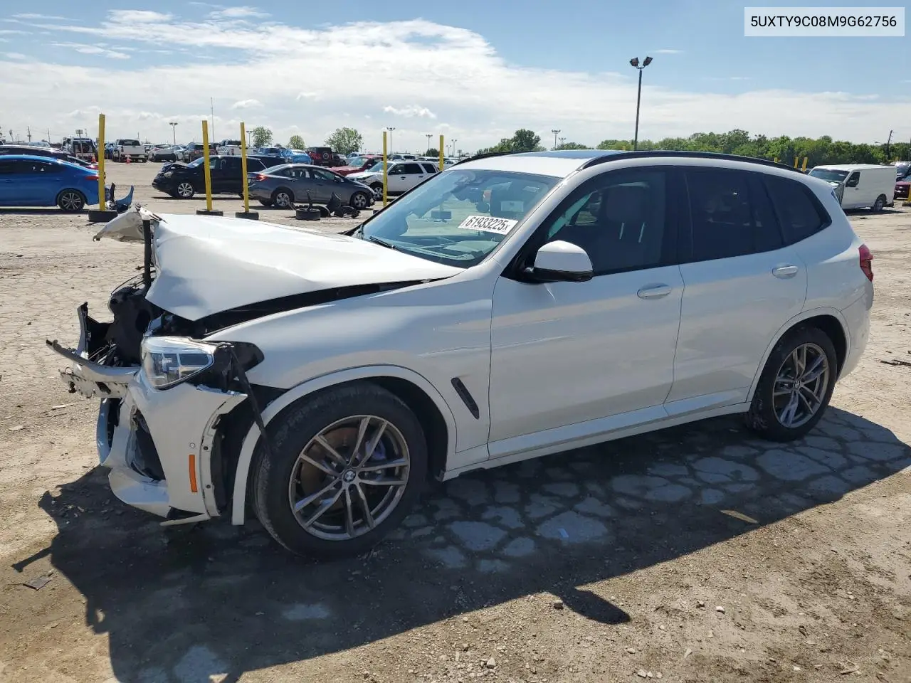 2021 BMW X3 xDrivem40I VIN: 5UXTY9C08M9G62756 Lot: 61933225