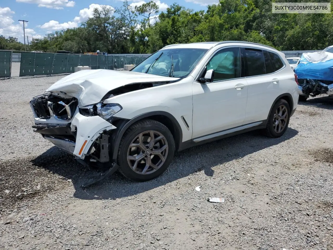 2021 BMW X3 Sdrive30I VIN: 5UXTY3C00M9E54786 Lot: 62235945