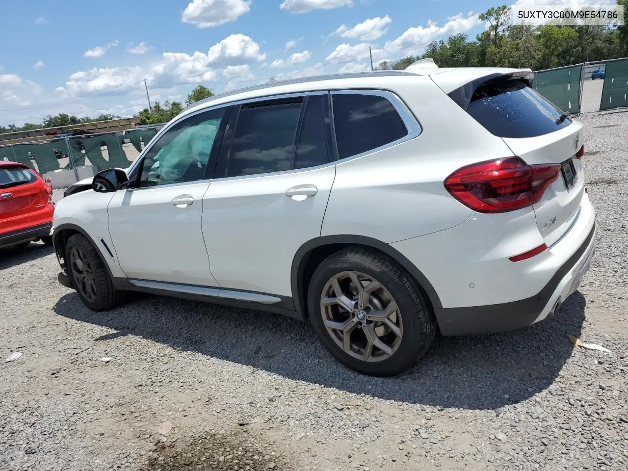 2021 BMW X3 Sdrive30I VIN: 5UXTY3C00M9E54786 Lot: 62235945