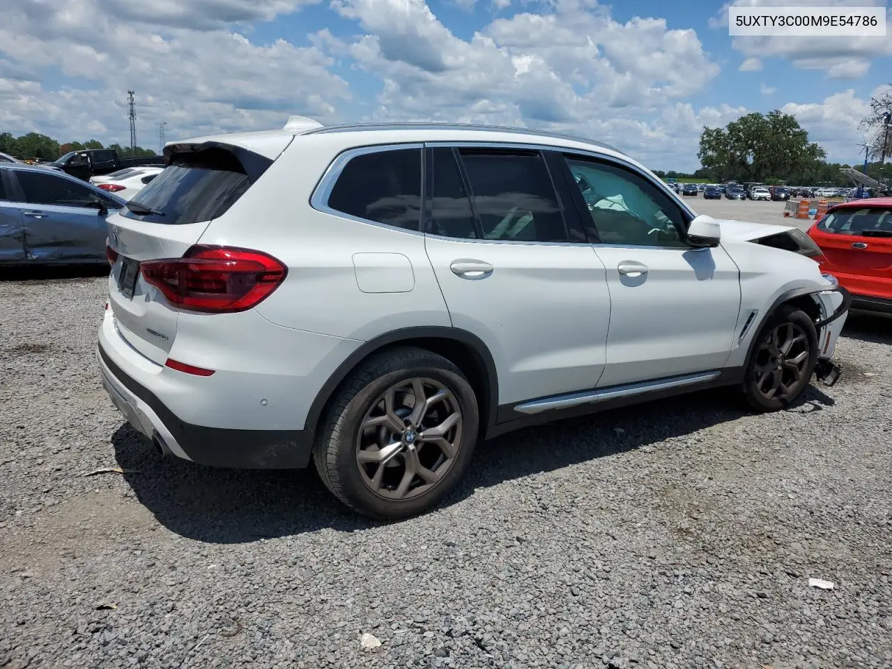 2021 BMW X3 Sdrive30I VIN: 5UXTY3C00M9E54786 Lot: 62235945