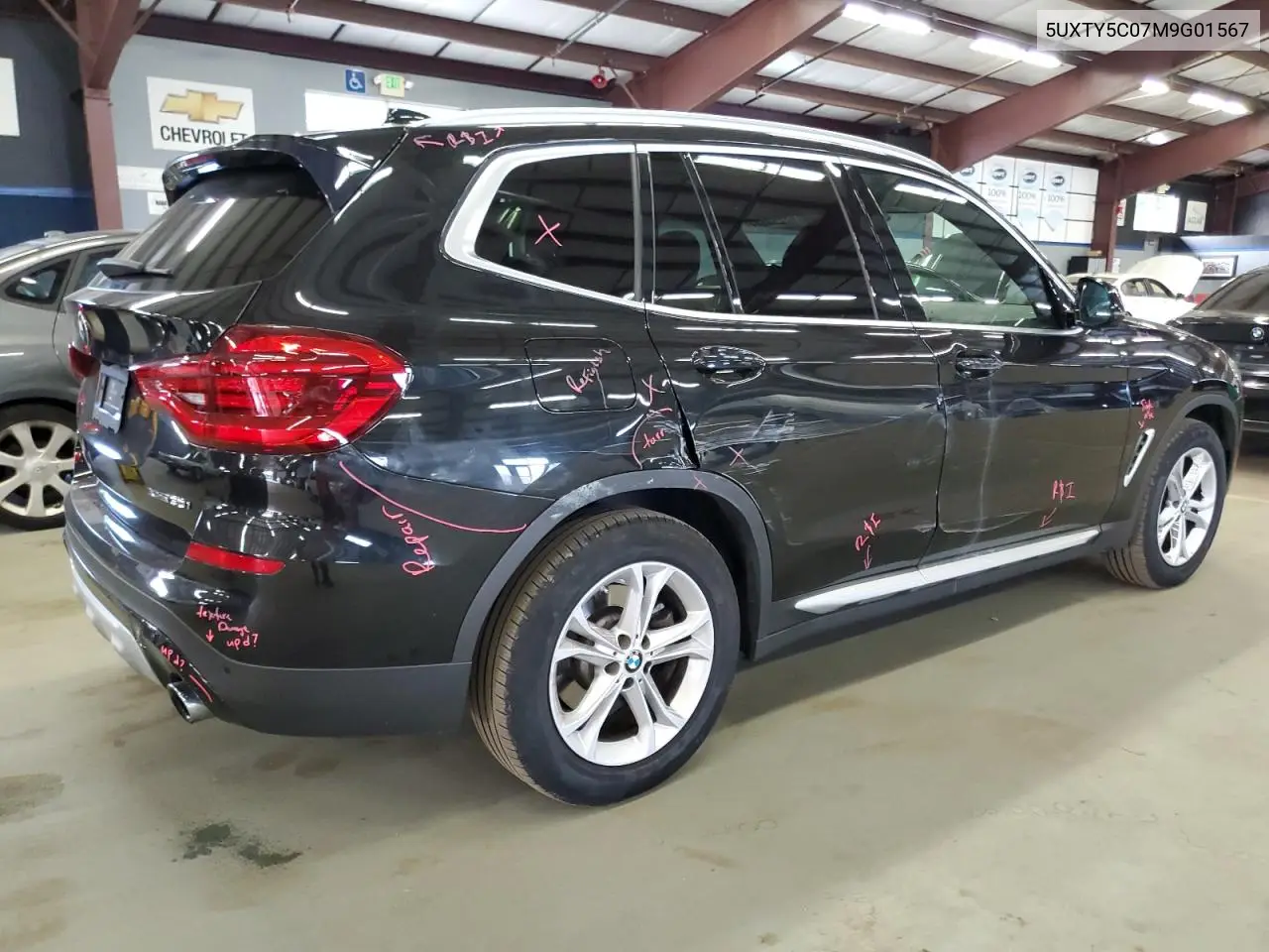 2021 BMW X3 xDrive30I VIN: 5UXTY5C07M9G01567 Lot: 62293995
