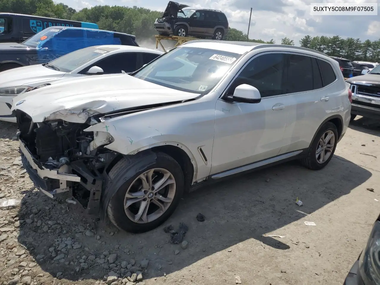 2021 BMW X3 xDrive30I VIN: 5UXTY5C08M9F07505 Lot: 64240555