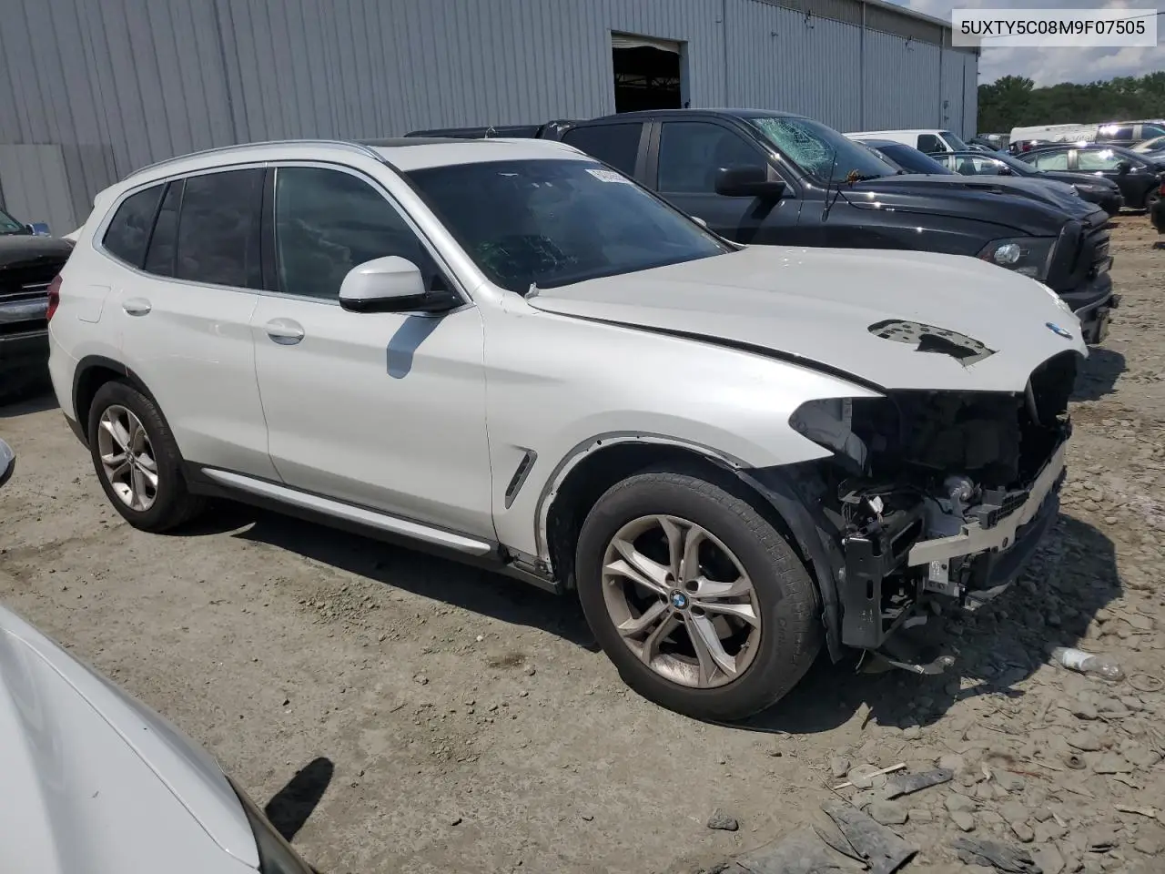 2021 BMW X3 xDrive30I VIN: 5UXTY5C08M9F07505 Lot: 64240555